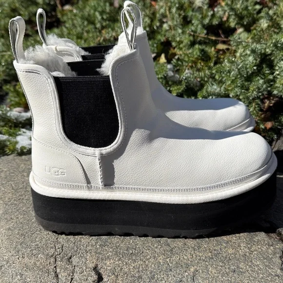 UGG NEUMEL PLATFORM WHITE CHELSEA BOOT - 9 - NIB ! 🥶❄️ - Picture 8 of 14